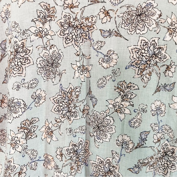 J. Jill | Love Linen Blue Floral Sun Dress, size Medium - Picture 4 of 12